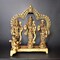 Brass Ram Darbar Statue Hindu Religious Lord Rama Laxman Sita Hanuman Idol for Pooja Home Decor Indian Festivals Diwali Housewarming Gift - Rama Murti Sculpture (4.9 Inches)